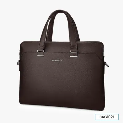 GENUINE LEATHER BROWN BUSINESS BAG